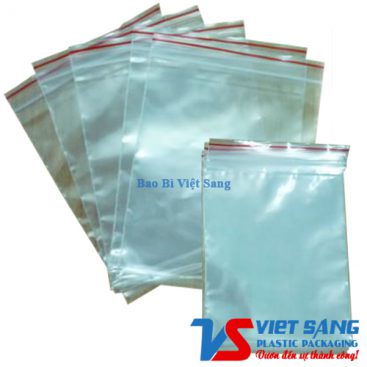 Túi zipper chỉ đỏ - Bao Bì Việt Sang - Công Ty TNHH Sản Xuất Bao Bì Việt Sang